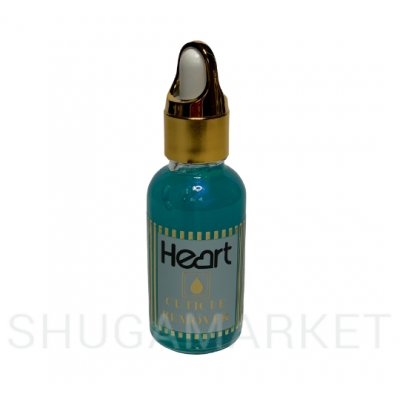 Средство для удаления кутикулы Heart Cuticle Remover с пипеткой, цвет голубой 30 мл